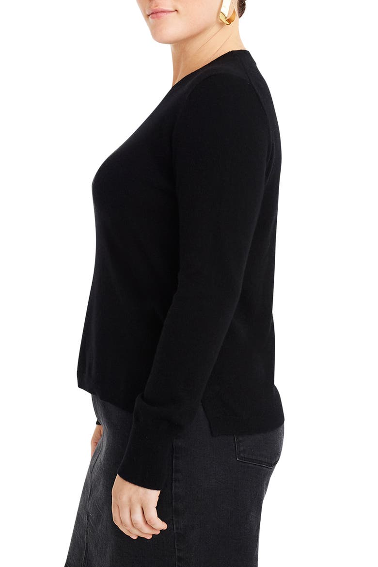 Crewneck Cashmere Sweater, Alternate, color, BLACK