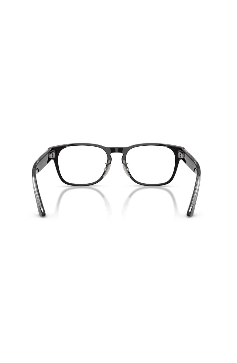 Ferrari 52mm Rectangle optical glasses, Alternate, color, Black