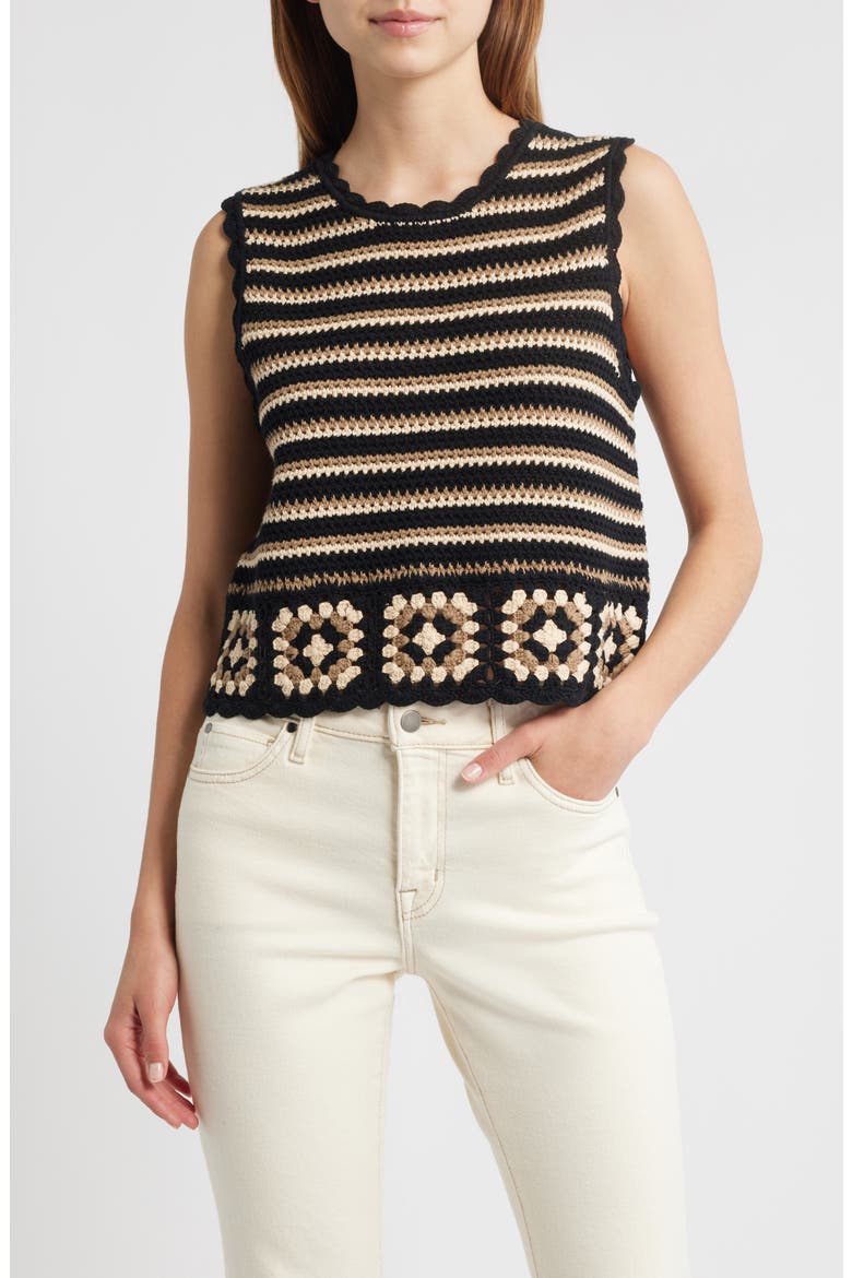 Hazel Crochet Sweater Vest, Main, color, MILOS CROCHET