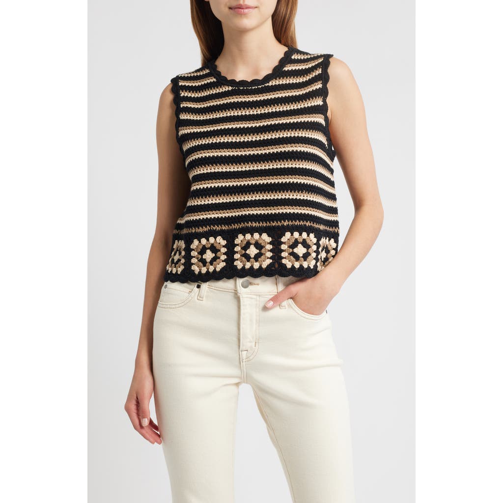 Rails Hazel Crochet Sweater Vest In Brown