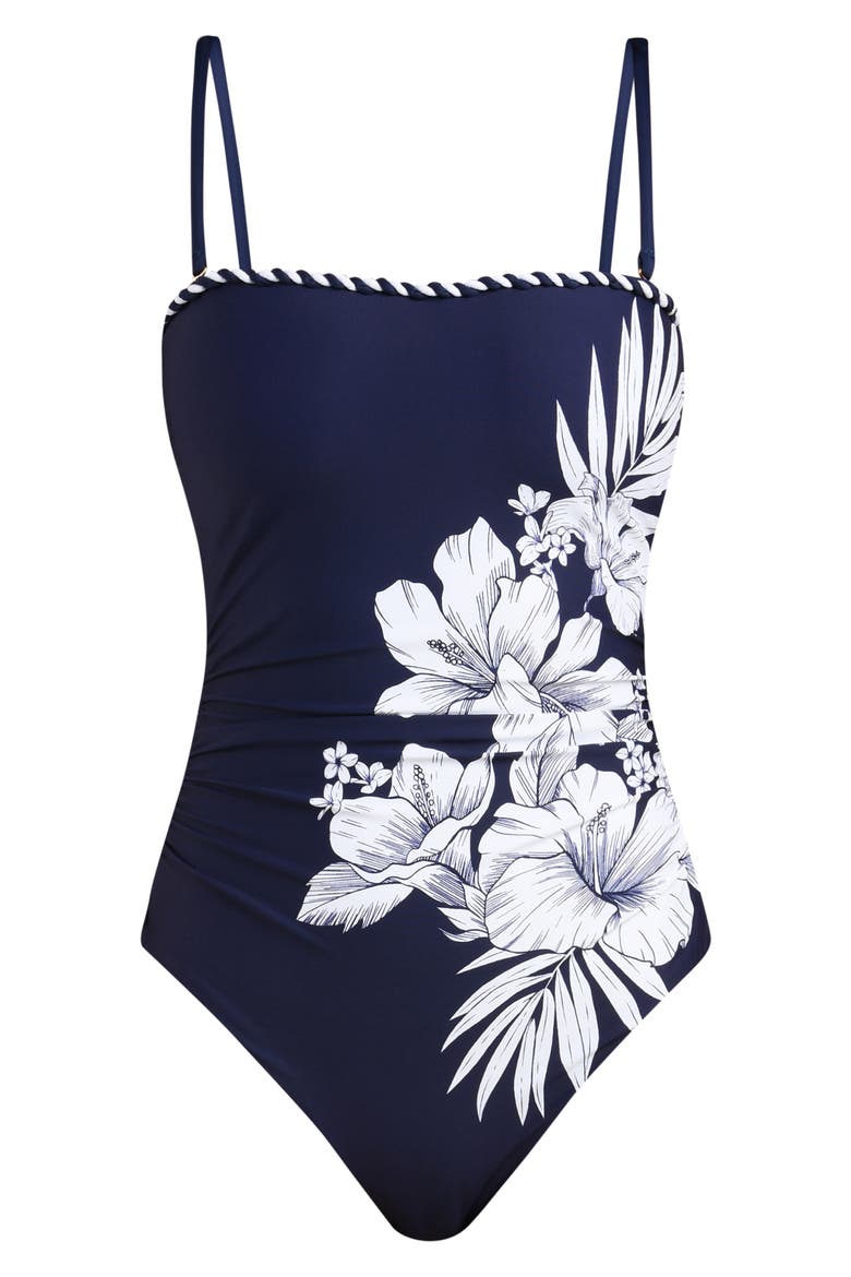 Mariner One-Piece Swimsuit, Alternate, color, INDIGO
