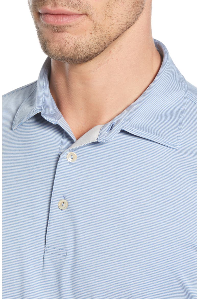 Jubilee Stripe Performance Polo, Alternate, color, LAKE BLUE/ RED GINGER