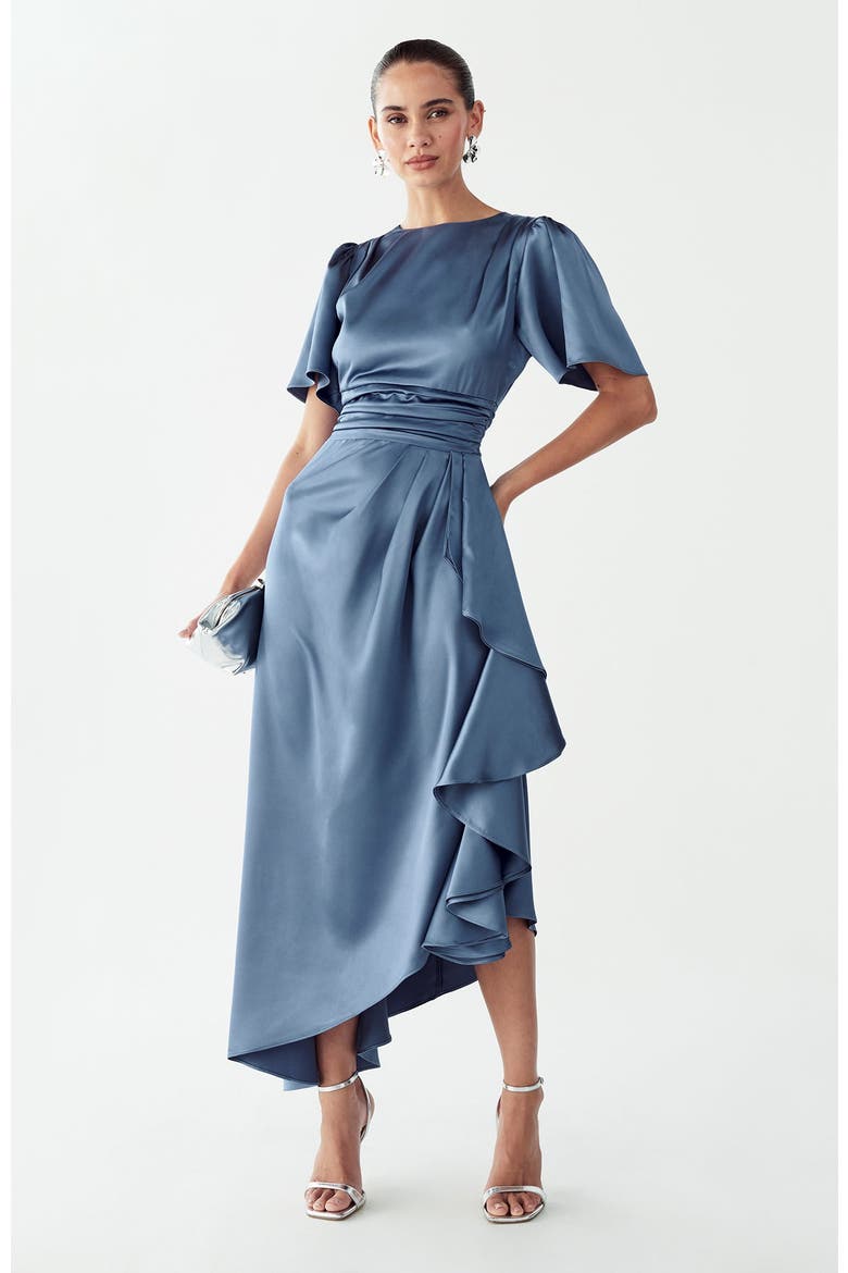 Narissa Midi Dress, Alternate, color, Steel Blue
