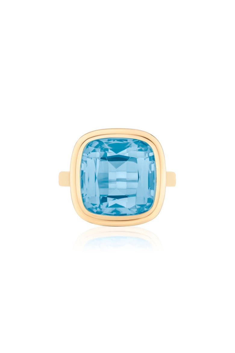 Manhattan Cushion Cut Blue Topaz Cocktail Ring, Main, color, PALE BLUE