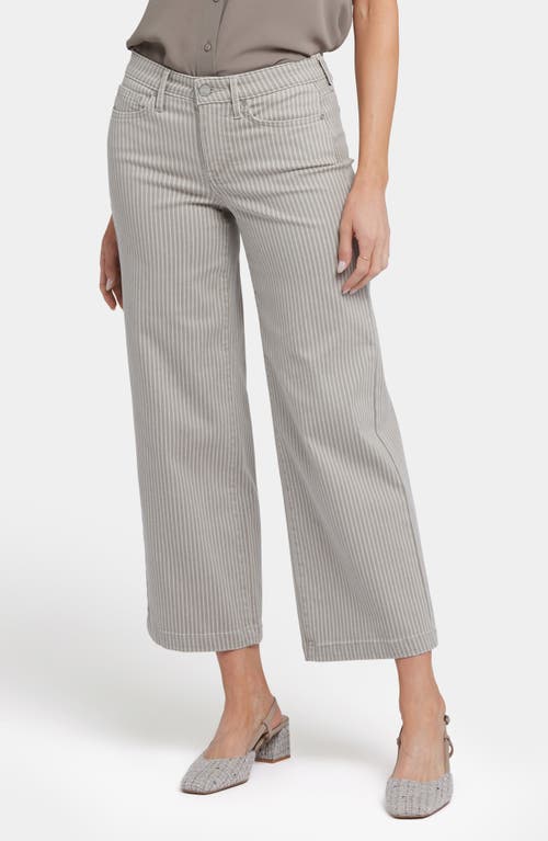 Nydj Teresa High Rise Ankle Wide Leg Jeans In Hidden Lodge In Hidden Lodge Stripe