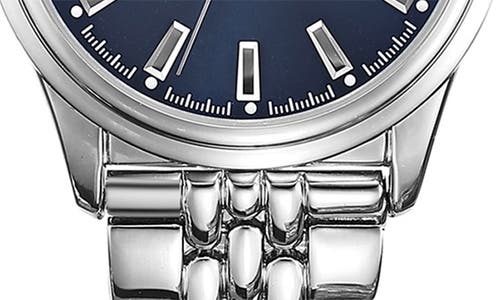 Geoffrey Beene Ez Change Bracelet Strap & Leather Strap Watch, 41mm In Silver