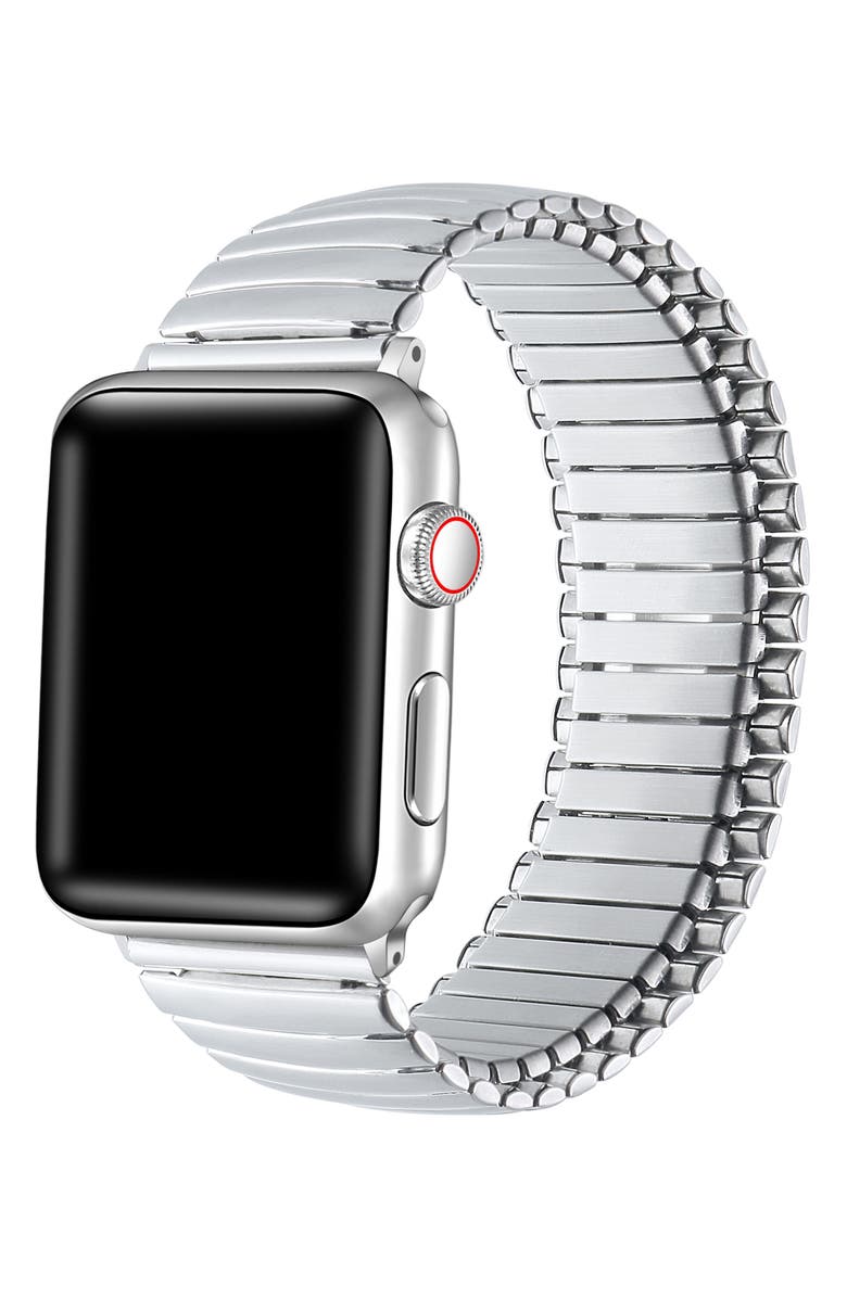 The Posh Tech Slink 42mm Apple Watch<sup>®</sup> Stretch Watchband, Alternate, color, Silver