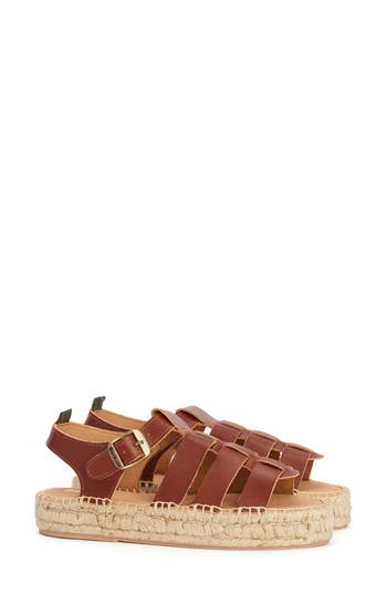 Barbour Paloma Womens Platform Espadrille In Tan