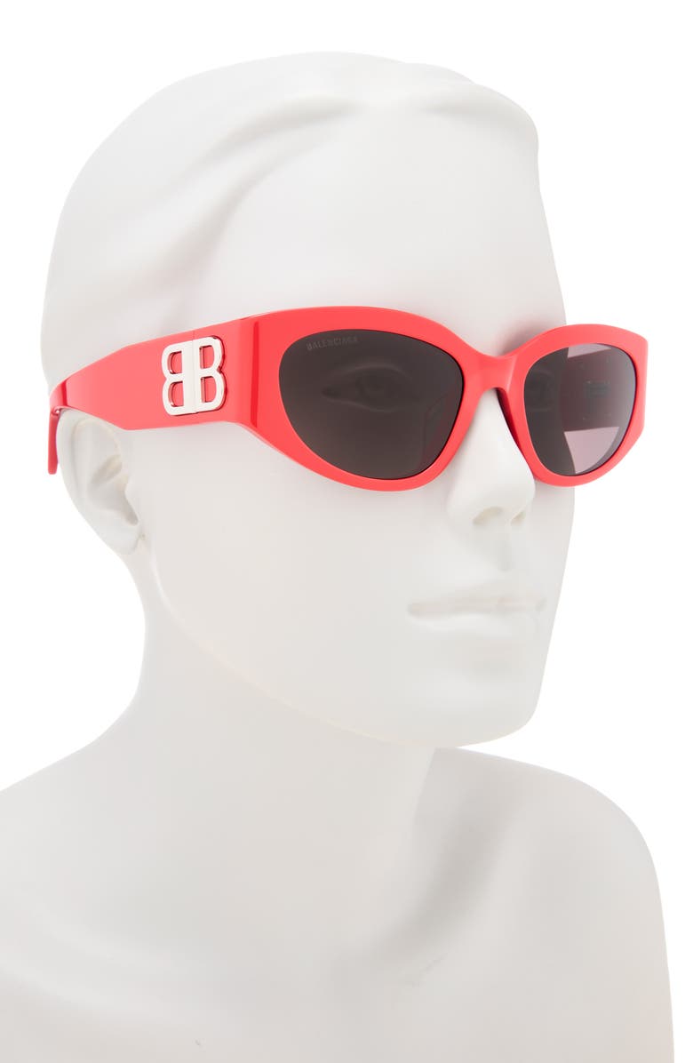 Balenciaga 55mm Cat Eye Sunglasses, Alternate, color, Red Red Grey