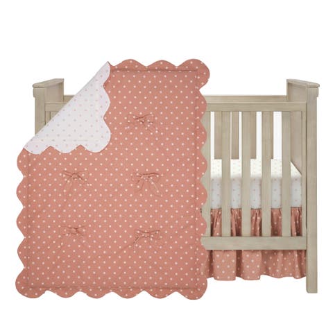 Coco 3-Piece Reversible Cotton Polka Dot Baby Crib Bedding Set