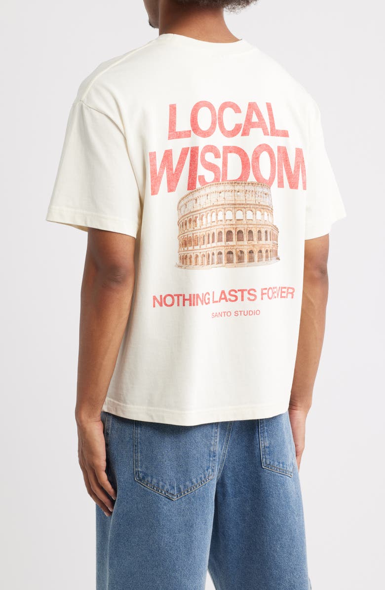 SANTO STUDIO Local Wisdom Graphic T-Shirt, Alternate, color, Concrete White