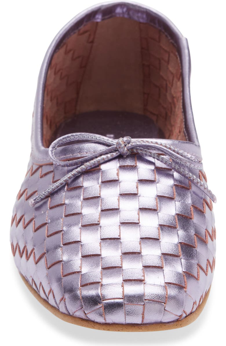 Freda Salvador Woven Square Toe Ballet Flat, Alternate, color, Lilac Metallic
