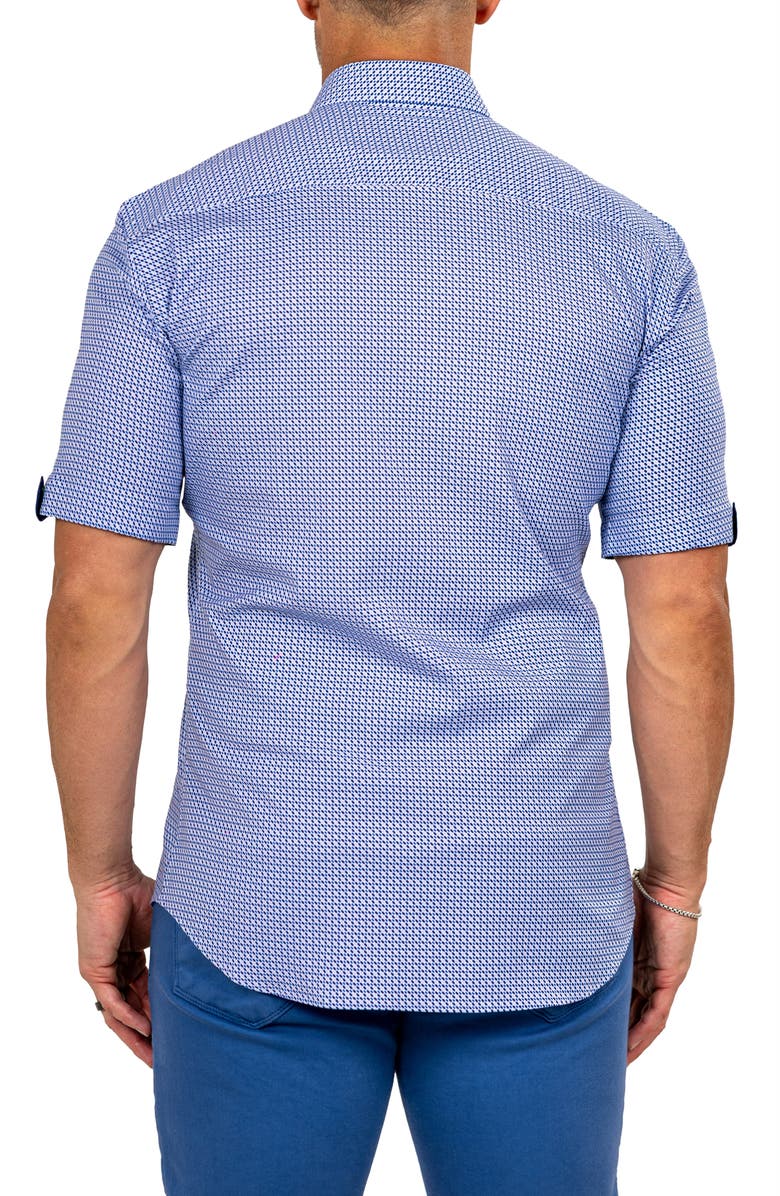 Maceoo Galileo Marthyr0224 Blue Short Sleeve Button-Up Shirt, Alternate, color, Blue