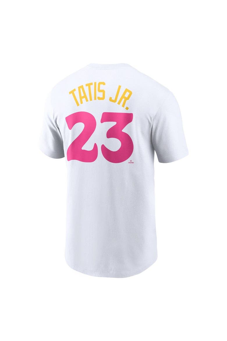 Men's Nike Fernando Tatis Jr. White San Diego Padres 2022 City Connect Name & Number T-Shirt, Alternate, color, White