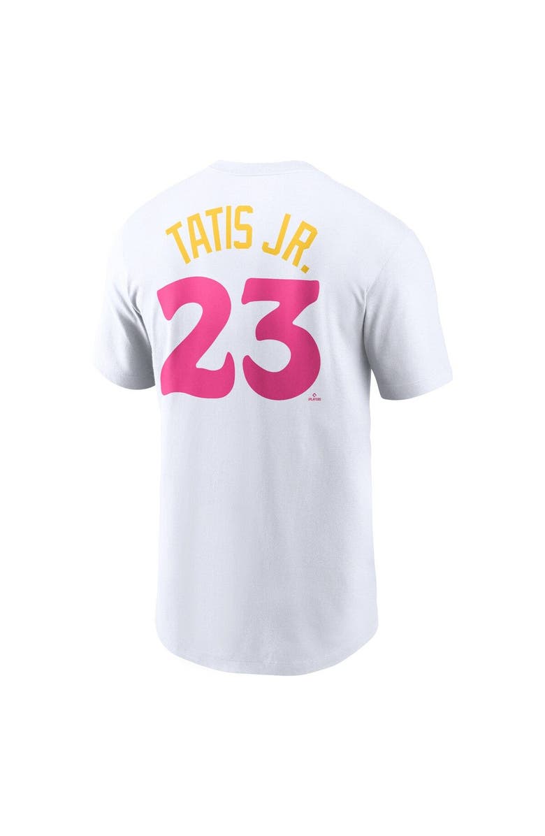 Nike Men's Nike Fernando Tatis Jr. White San Diego Padres 2022 City Connect Name & Number T-Shirt, Alternate, color, 