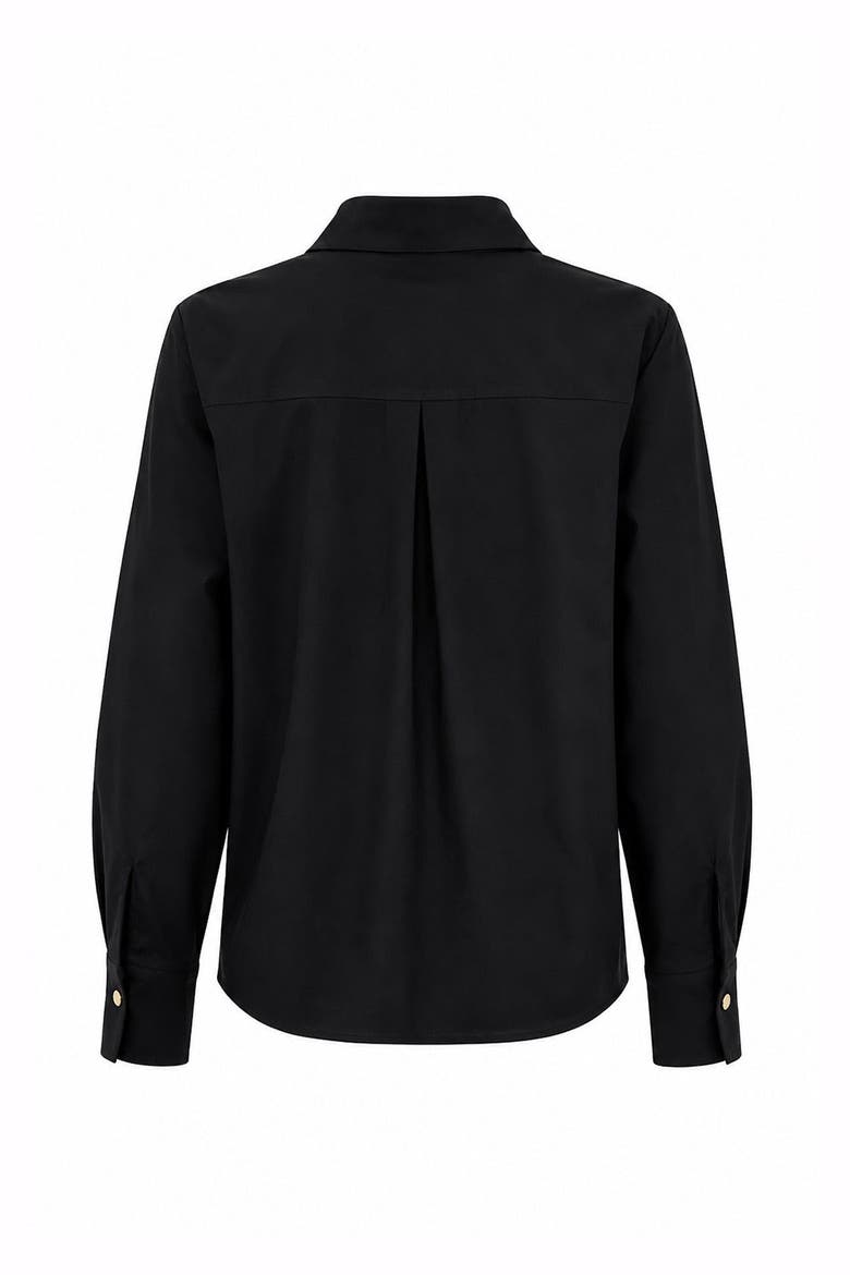 Corinne Poplin Shirt, Alternate, color, BLACK