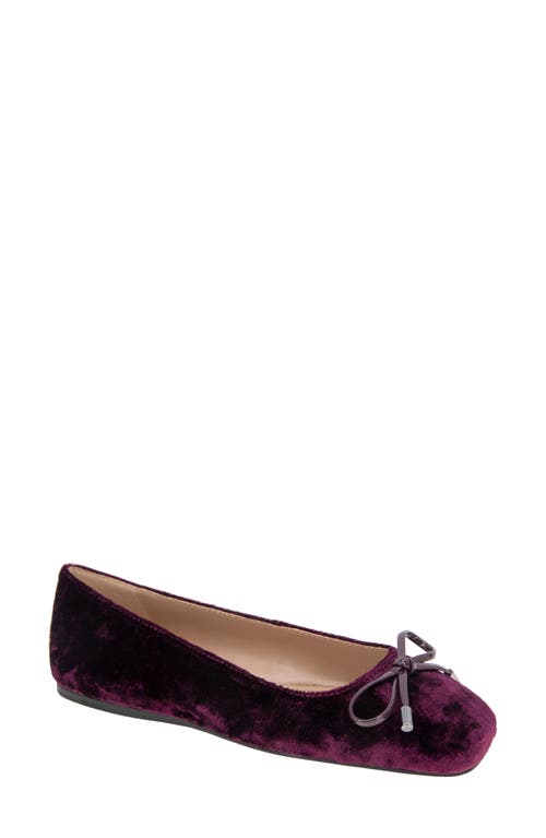 Bcbg Hartly Cap Toe Ballet Flat In Burgundy