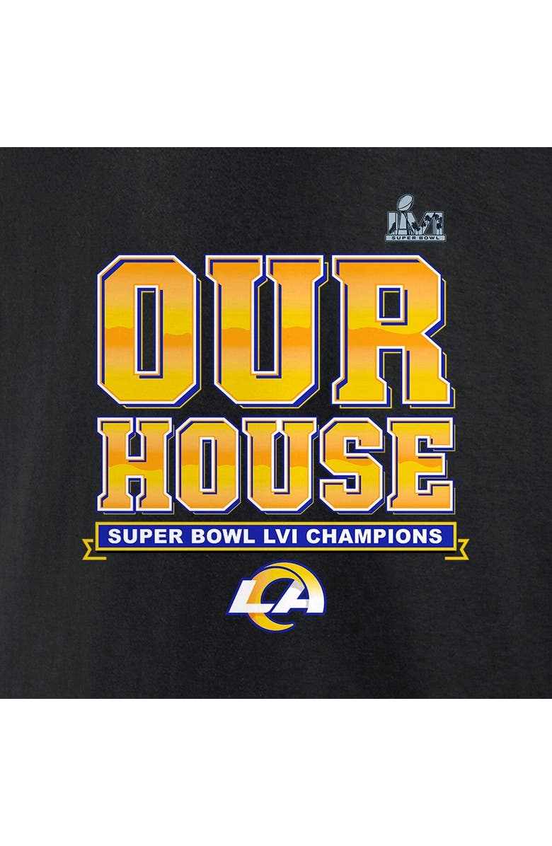 FANATICS Men's Fanatics Branded Black Los Angeles Rams Super Bowl LVI Champions Hometown Audible Long Sleeve T-Shirt, Alternate, color, 