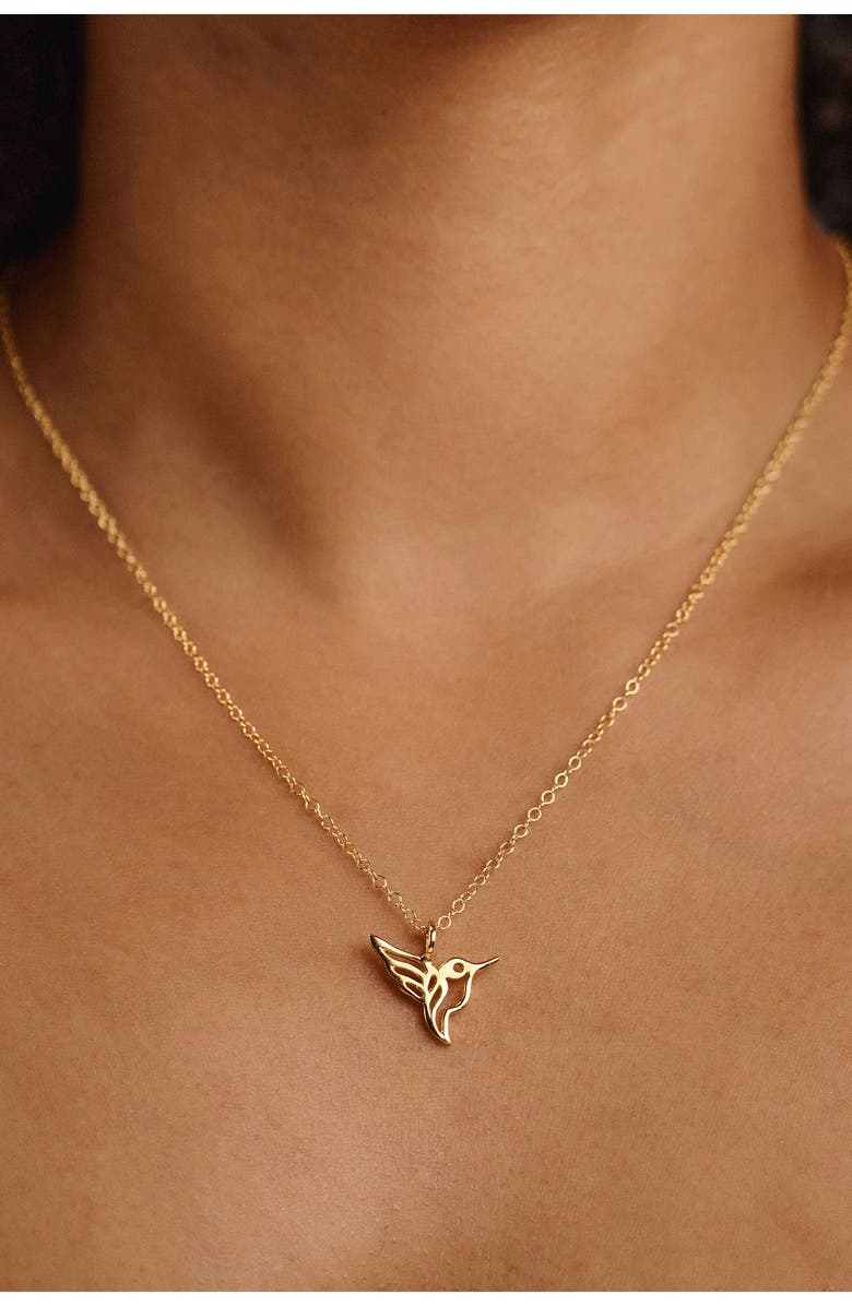 Kiara by Ki-ele Hummingbird Pendant Necklace, Alternate, color,