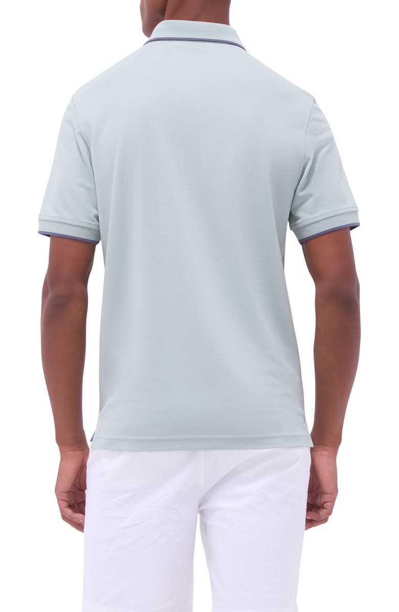 Bugatchi Tipped Piqué Polo, Alternate, color, Mint