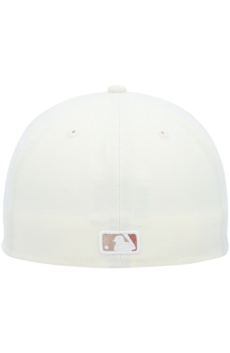 New Era Men's New Era Cream Arizona Diamondbacks Chrome Camel Rust Undervisor 59FIFTY Fitted Hat, Alternate, color,