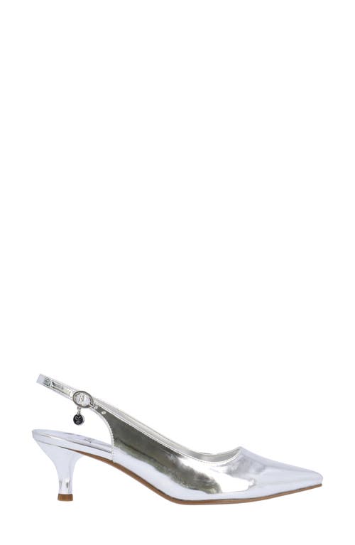 J. Reneé Ferryanne Pointed Toe Slingback Pump In Silver