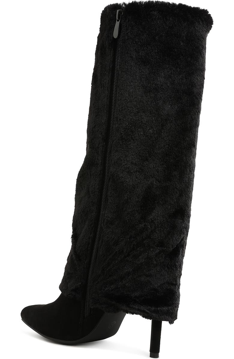 LONDON RAG Everglade Faux Calf Hair Knee High Boot, Alternate, color, Black