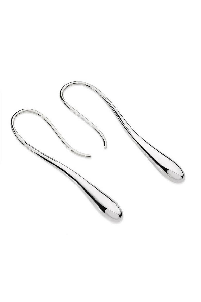 Solid Drop Earrings, Main, color, Sterling Silver