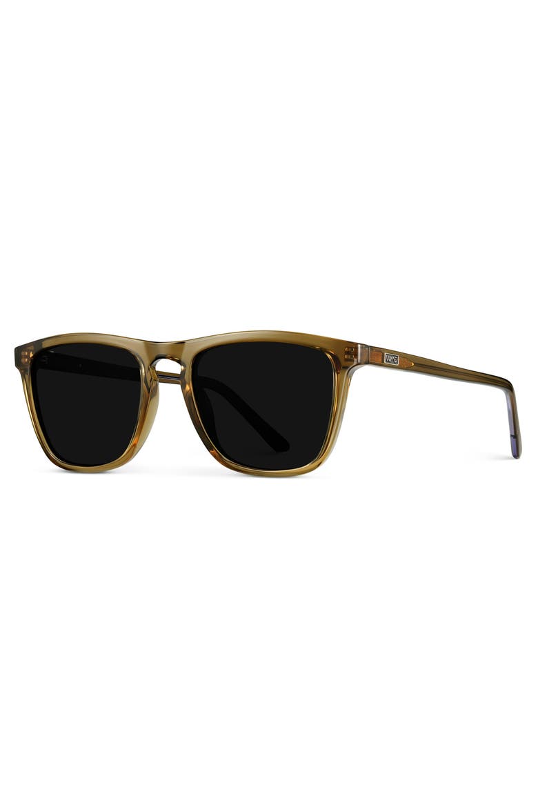 Wesley - 53mm Modern Rectangular Polarized Sunglasses, Alternate, color, Crystal Verde