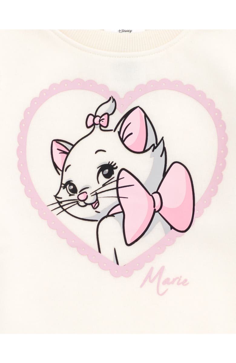 Disney Faux Fur Pullover Sweatshirt, Alternate, color, Marie White White