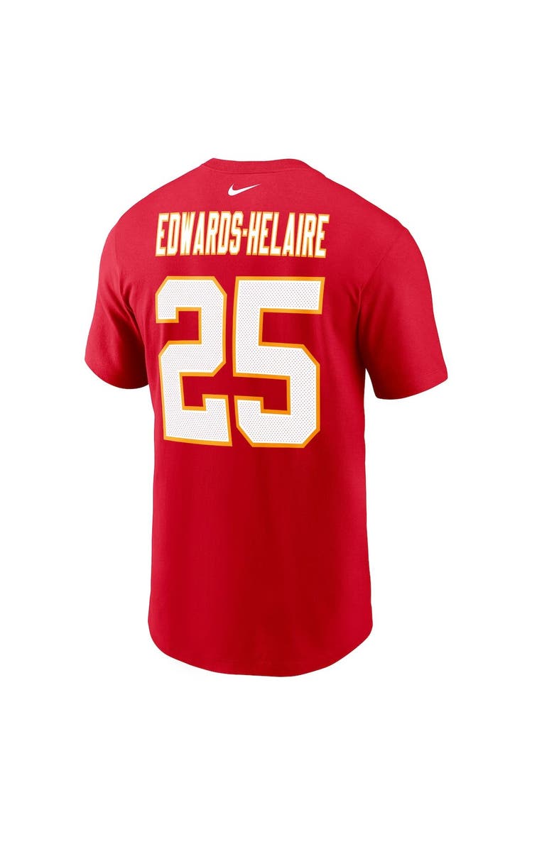 Nike Men's Nike Clyde Edwards-Helaire Red Kansas City Chiefs Player Name & Number T-Shirt, Alternate, color,