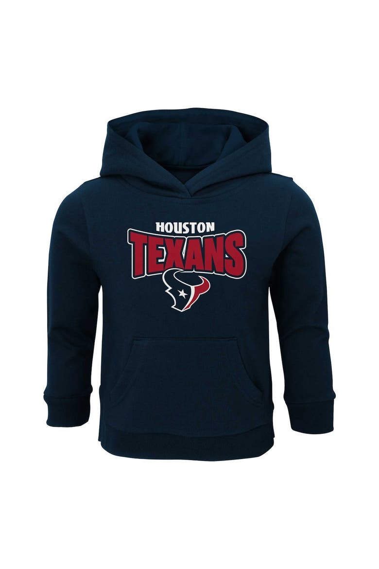 Toddler Navy Houston Texans Draft Pick Pullover Hoodie, Main, color, Navy