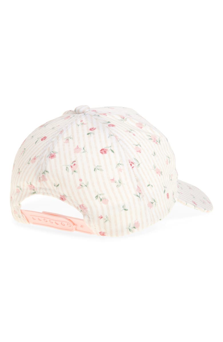 Capelli New York Kids' Stripe Floral Snapback Baseball Cap, Alternate, color, Pink Combo