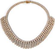 Nadri Starlight Crystal Fringe Collar Necklace
