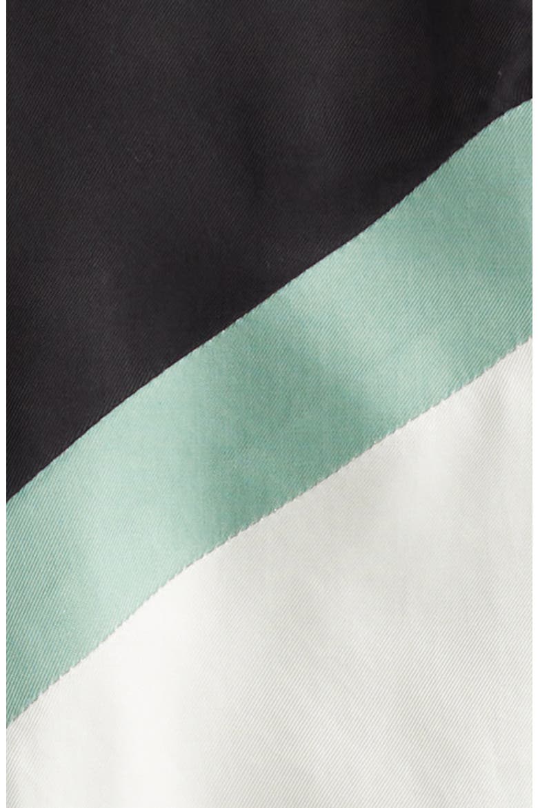 Awakening Chevron Colorblock Track Jacket, Alternate, color, BLACK/ GREEN/ CREME