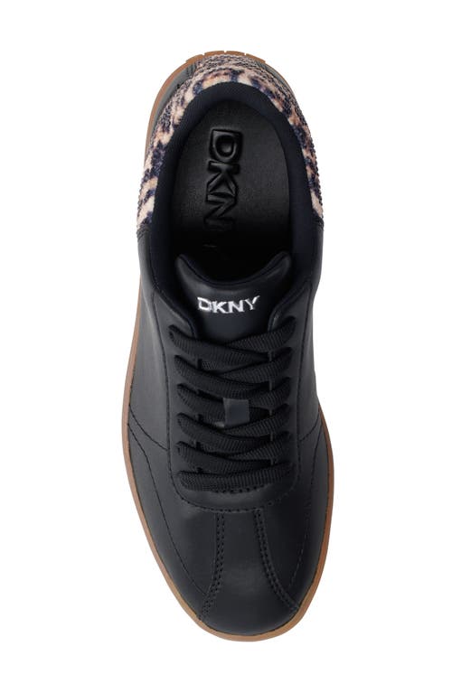 Dkny Seacliff Sneaker In Black/natural Leopard