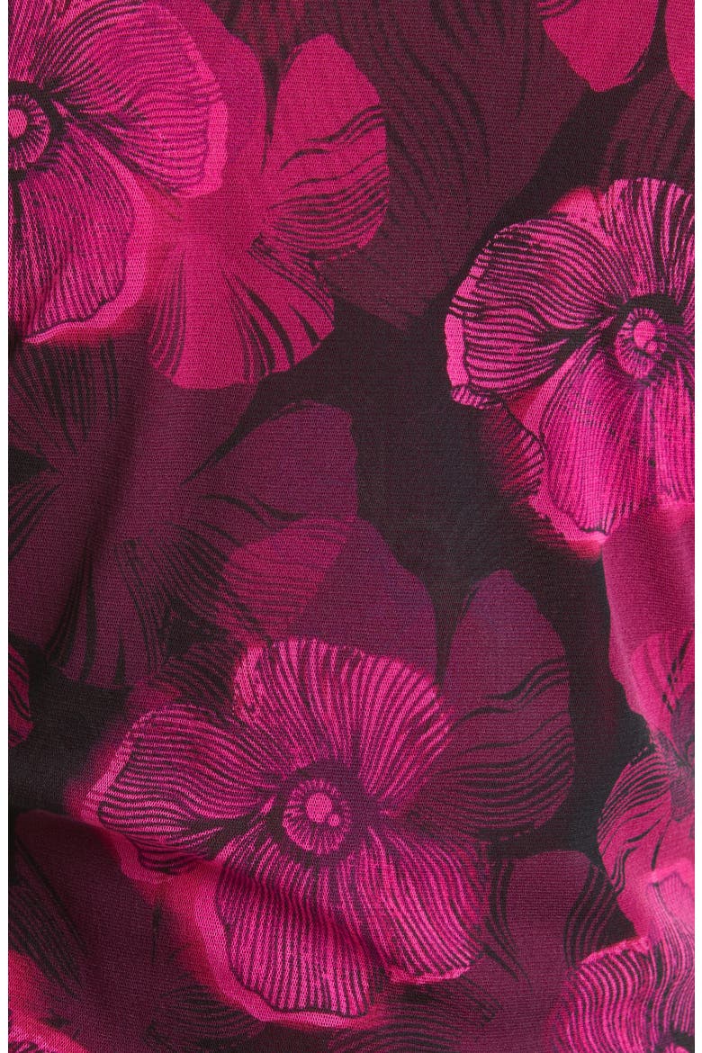 Floral V-Neck Mesh Top, Alternate, color, BEGONIA