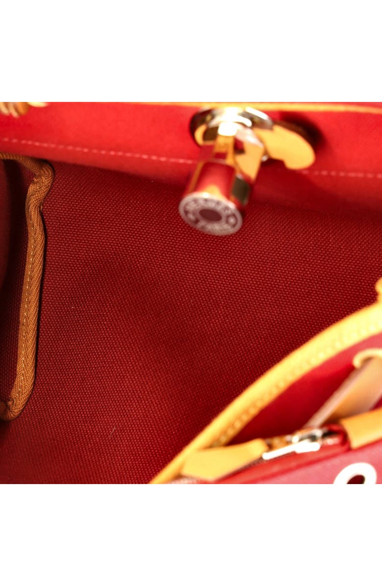 Pre-Owned Hermes Herbag Zip Leather and Toile 31, Alternate, color, Rouge Grenat