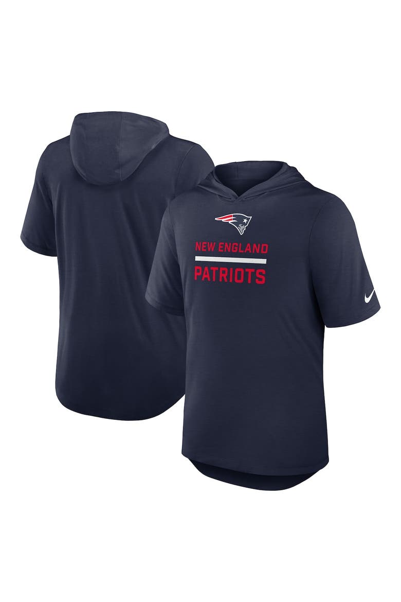 Men's Nike Navy New England Patriots Lockup Tri-Blend Hoodie T-Shirt, Alternate, color, Navy