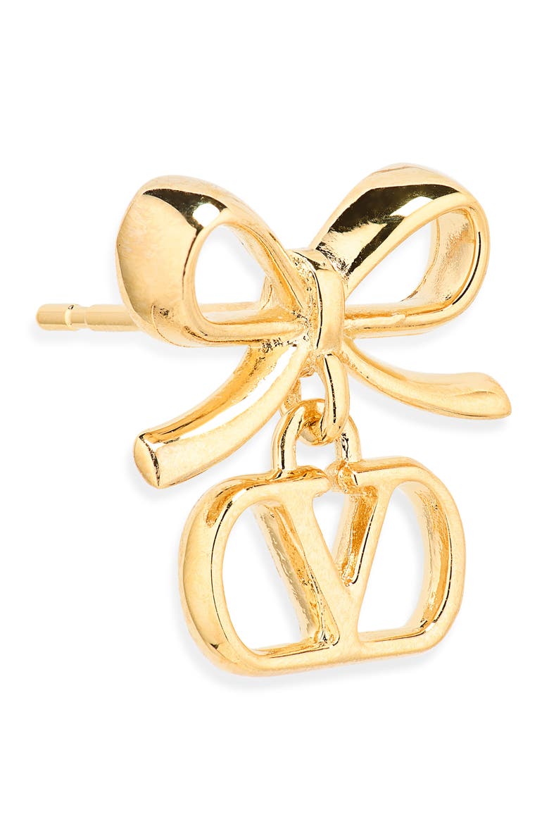 VLOGO Signature Drop Earrings, Alternate, color, GOLD