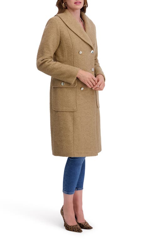 Kensie Women's Double-breasted Wool-blend Coat In Brown