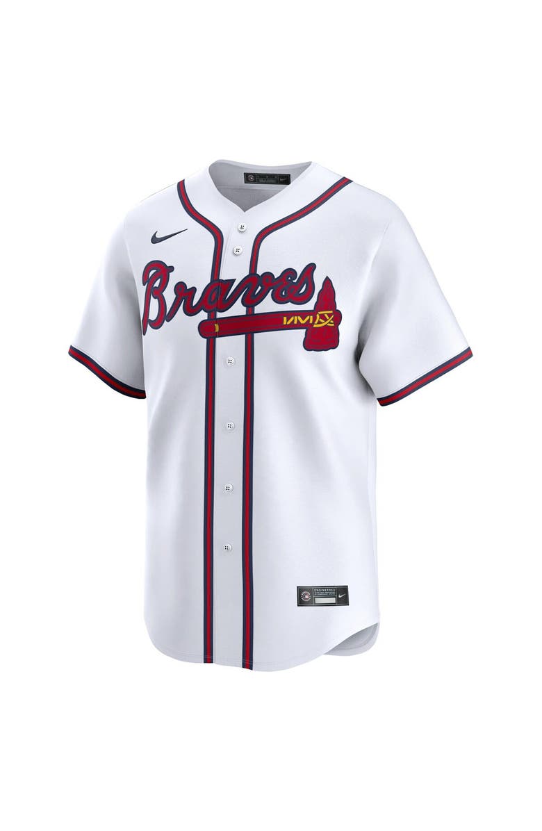 Nike Men's Nike Ozzie Albies White Atlanta Braves Home Limited Player Jersey, Alternate, color, 