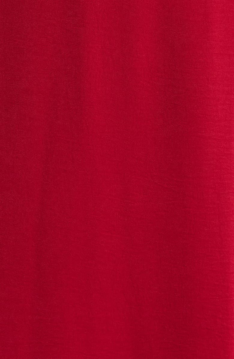 Connected Apparel Tie Waist Long Sleeve Wrap Dress, Alternate, color, Garnet