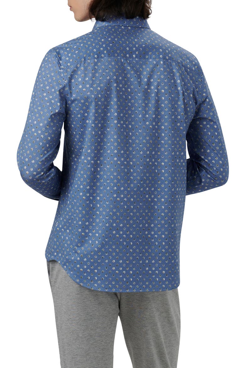 James OoohCotton® Dot Print Button-Up Shirt, Alternate, color, CLASSIC-BLUE