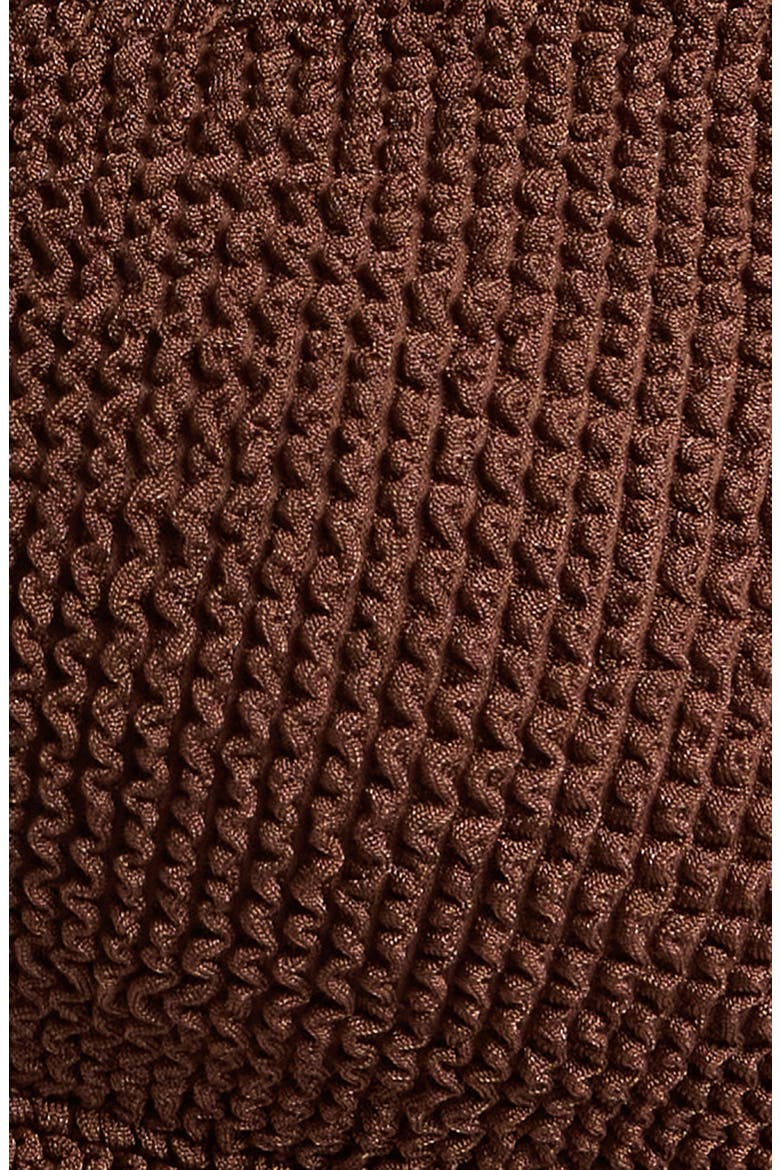 Phoebe Textured Two-Piece Swimsuit, Alternate, color, METALLIC CHOCOLATE