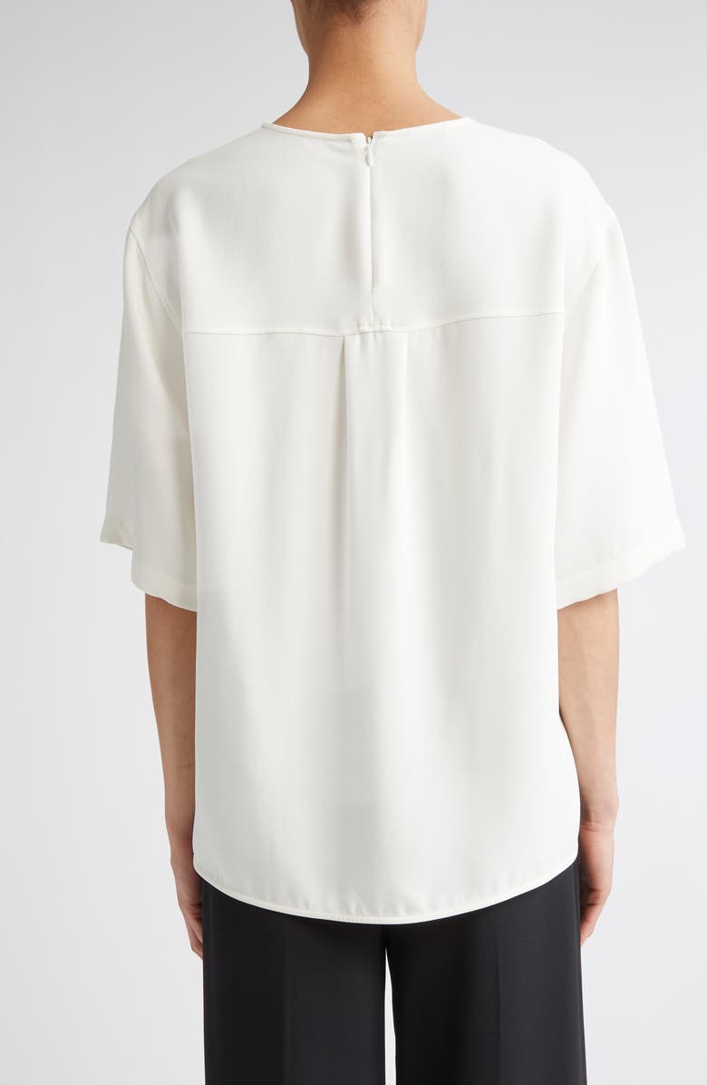 FFORME India Boxy Silk T-Shirt, Alternate, color, Off White