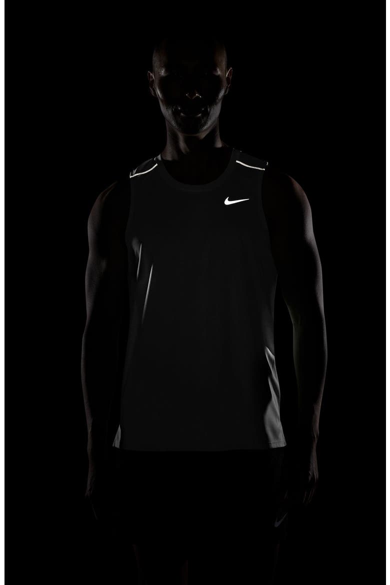 Miler Dri-FIT Running Tank, Alternate, color, WHITE/ REFLECTIVE SILVER