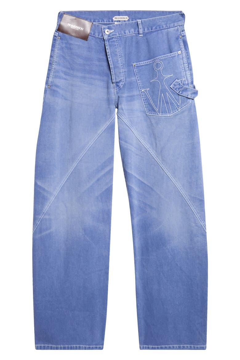 Twisted Workwear Jeans, Main, color, FRENCH BLUE