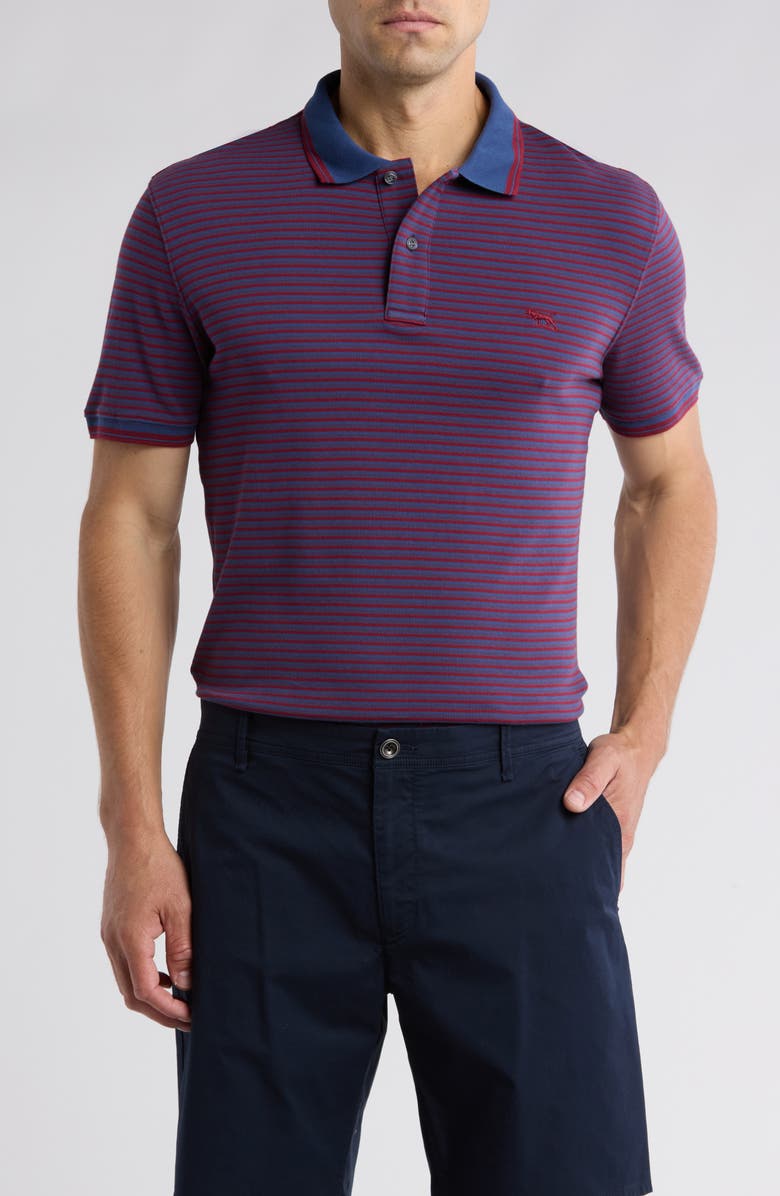 Rodd & Gunn Pine Hill Stripe Polo, Main, color, Burgundy Multi