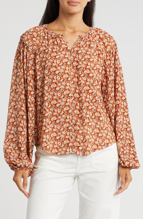 Jenny Floral Balloon Sleeve Top